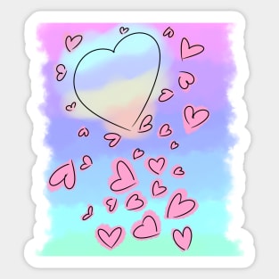 Lovely Hearts Sticker